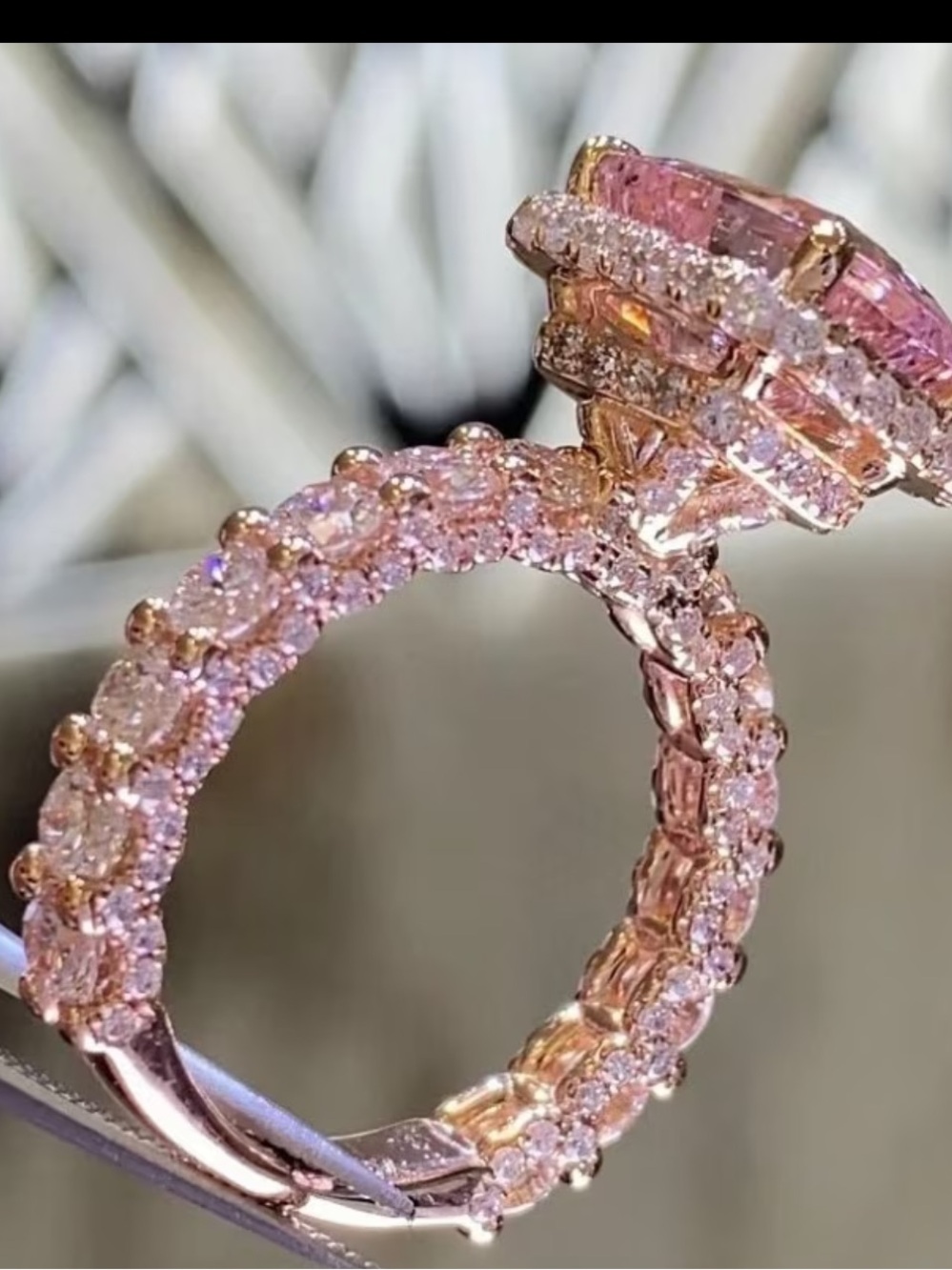 Affordable Fashion Finds Rose Gold Pink Halo Ring